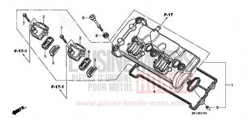 COUVERCLE DE CULASSE CBR600RR8 de 2008